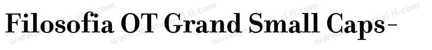 Filosofia OT Grand Small Caps字体转换